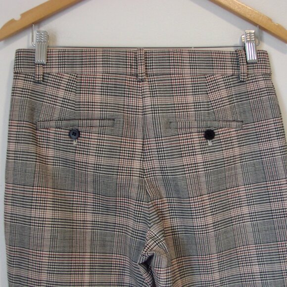 Theory Treeca 2 Glen Plaid Wool Pant Trousers Deco Portland Ankle Stretch  4 - Picture 13 of 16